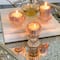 Kate Aspen&#xAE; Assorted Vintage Ribbed Rose Gold Pink Glass Candlestick Candle Holder Set